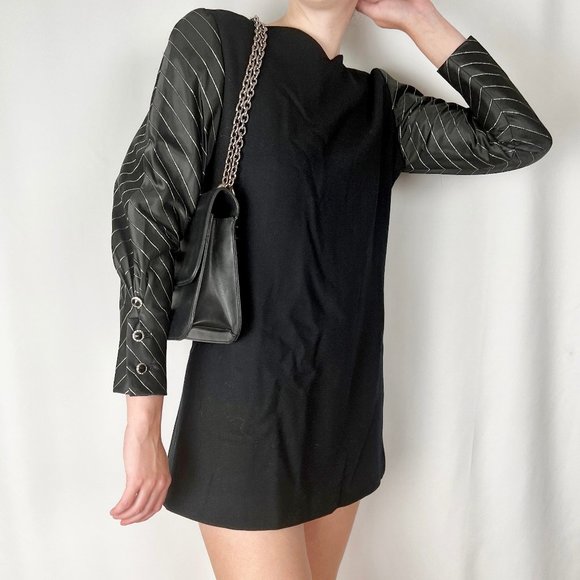 Stunning Vintage Ann Lawerence Sexy Mini Dress Statement Sleeves Made In The USA - Picture 2 of 10